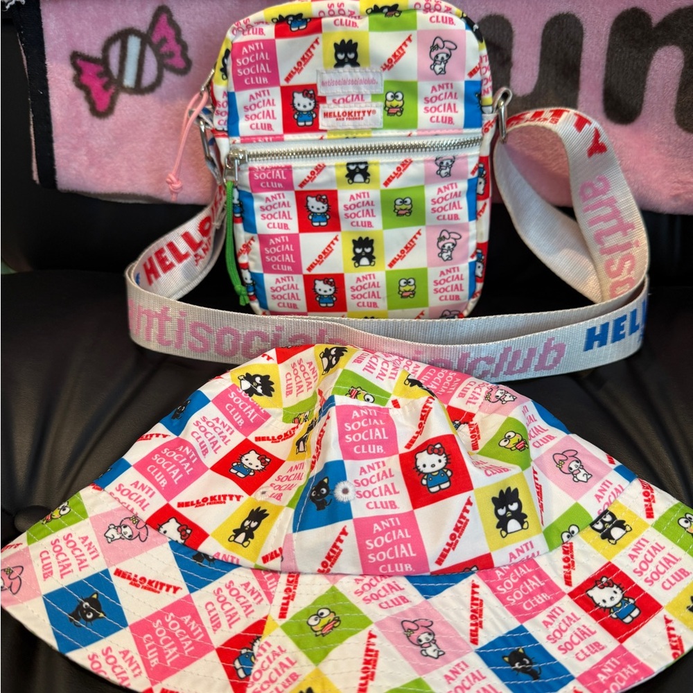 Sanrio x Anti Social Social Club Hello Kitty & Friends - Crossbody Bag and Hat